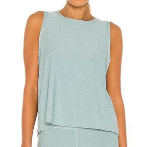 Beyond Yoga Featherweight Balanced Muscle Tank in Aqua Mint-Sea Glass